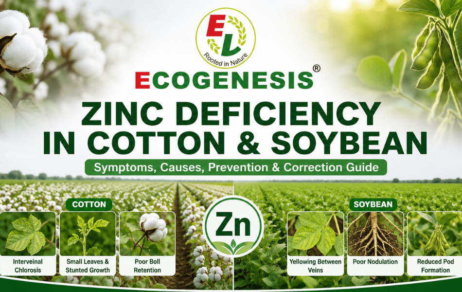 Zinc Deficiency in Cotton & Soybean: Symptoms, Causes and How to Correct It